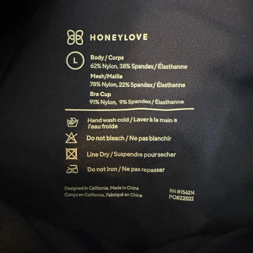 NWT Honeylove Liftwear Shapewear Navy Blue Large Tank - Picture 5 of 8